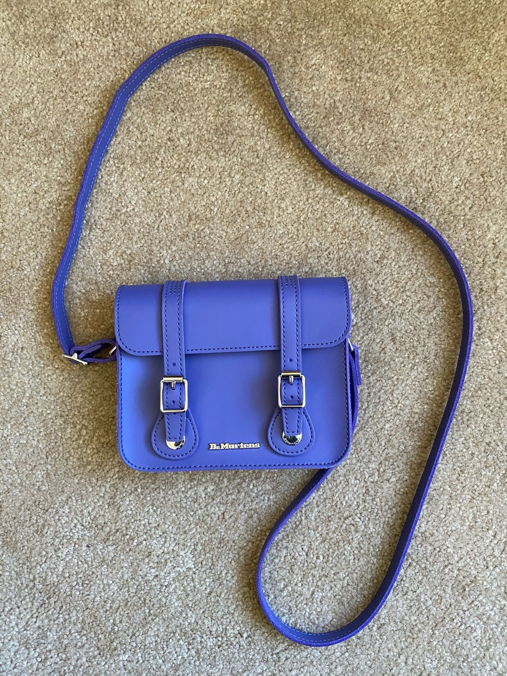 EUC! Doc Marten 7” Kiev Leather Satchel RARE Discontinued Twilight Purple Purse